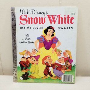 Disney Snow White Seven‎ Dwarfs Little Golden Book 1948 Hardcover